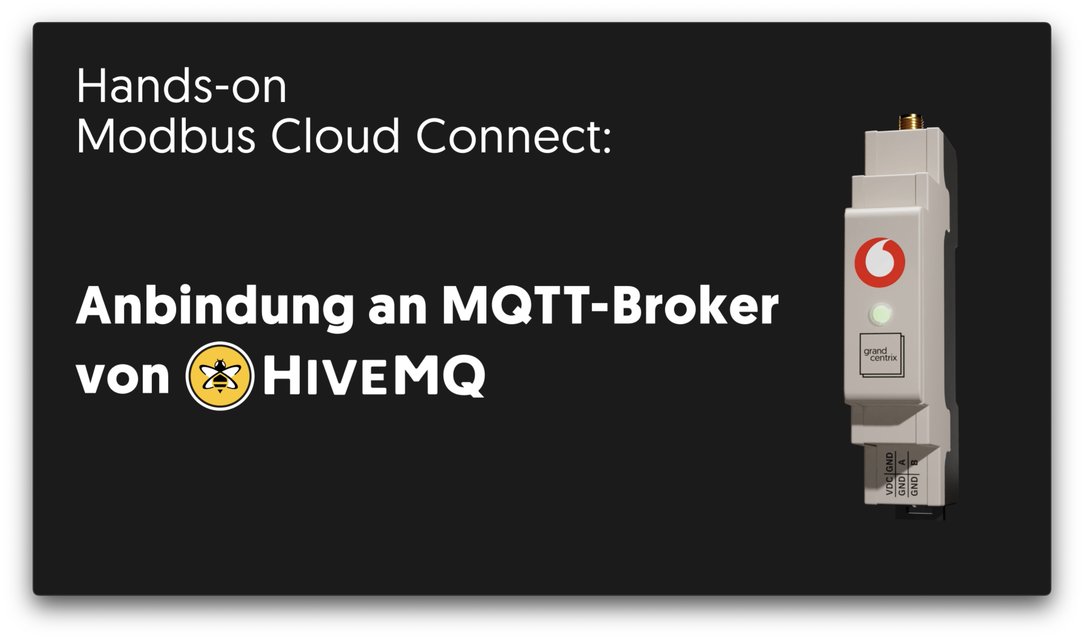 Hands-On Modbus Cloud Connect - Anbindung an MQTT Broker